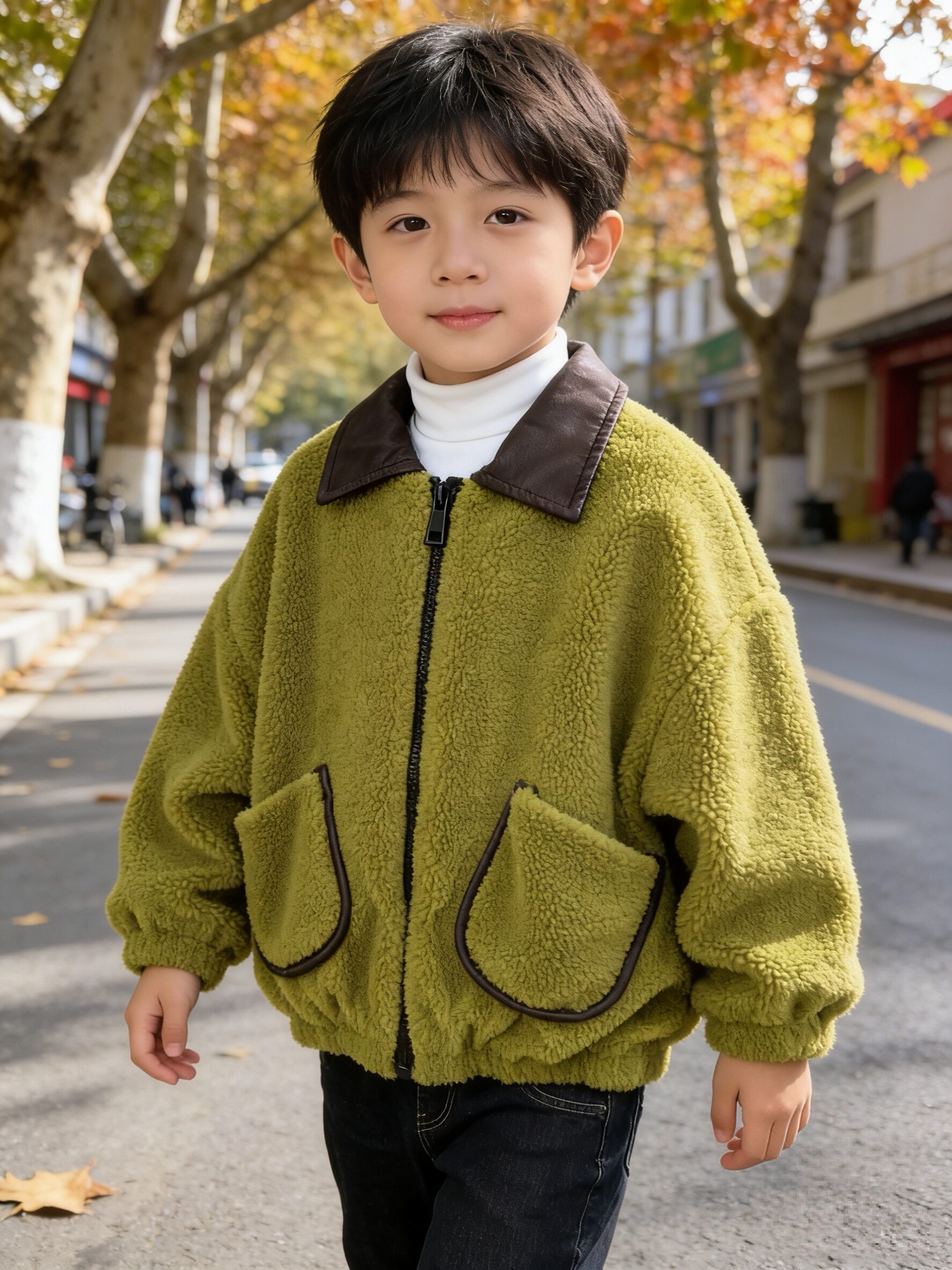 2026新款男中童装夹棉棉衣棉服毛毛衣男女童学生韩版外套潮