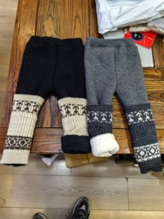 女小童冬季加厚加绒打底裤修身长裤2026冬装新款儿童百搭休闲裤子