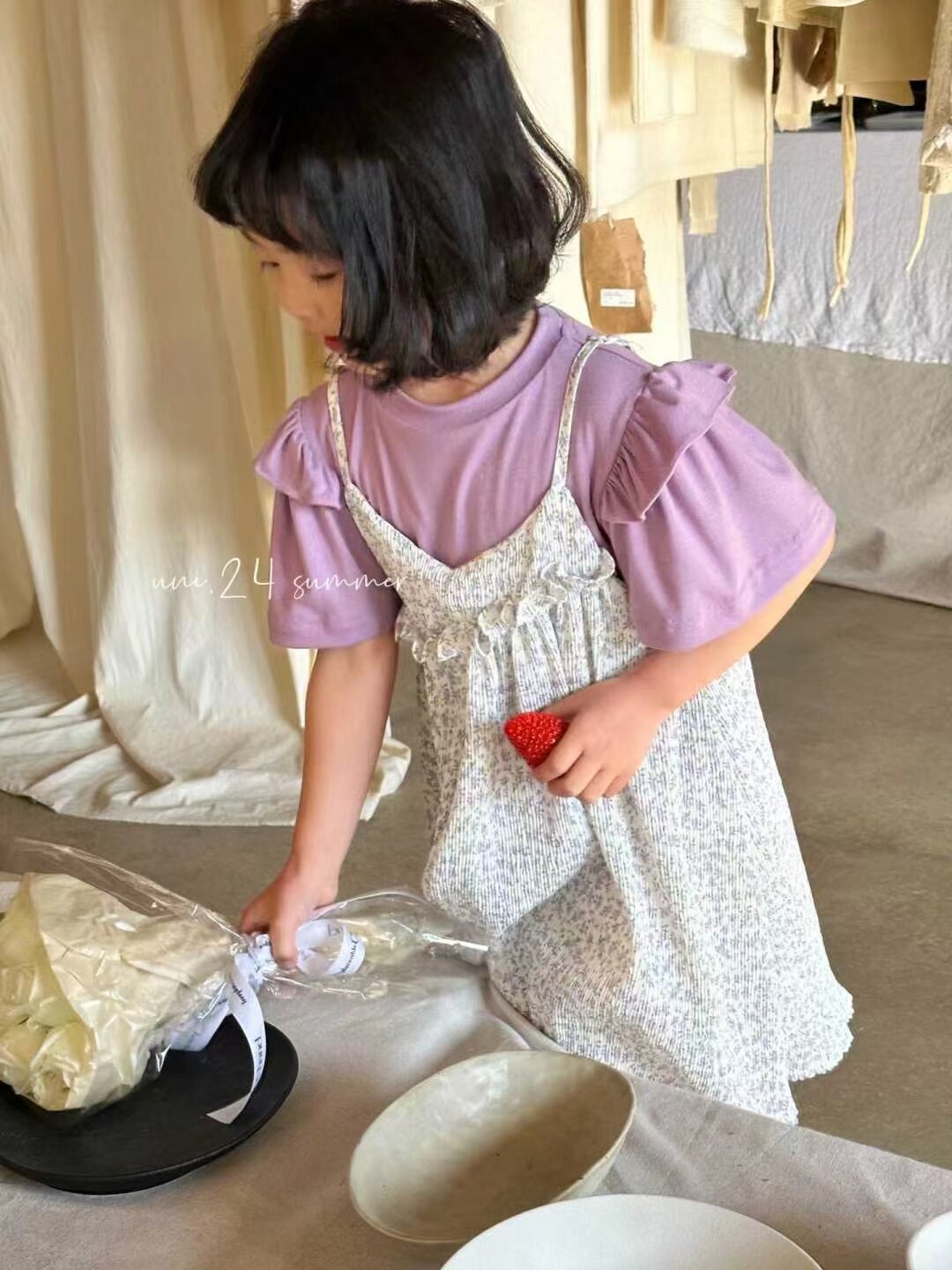 2025夏季韩版女童可爱碎花薄款吊带裙韩国童装儿童小清新连衣裙子