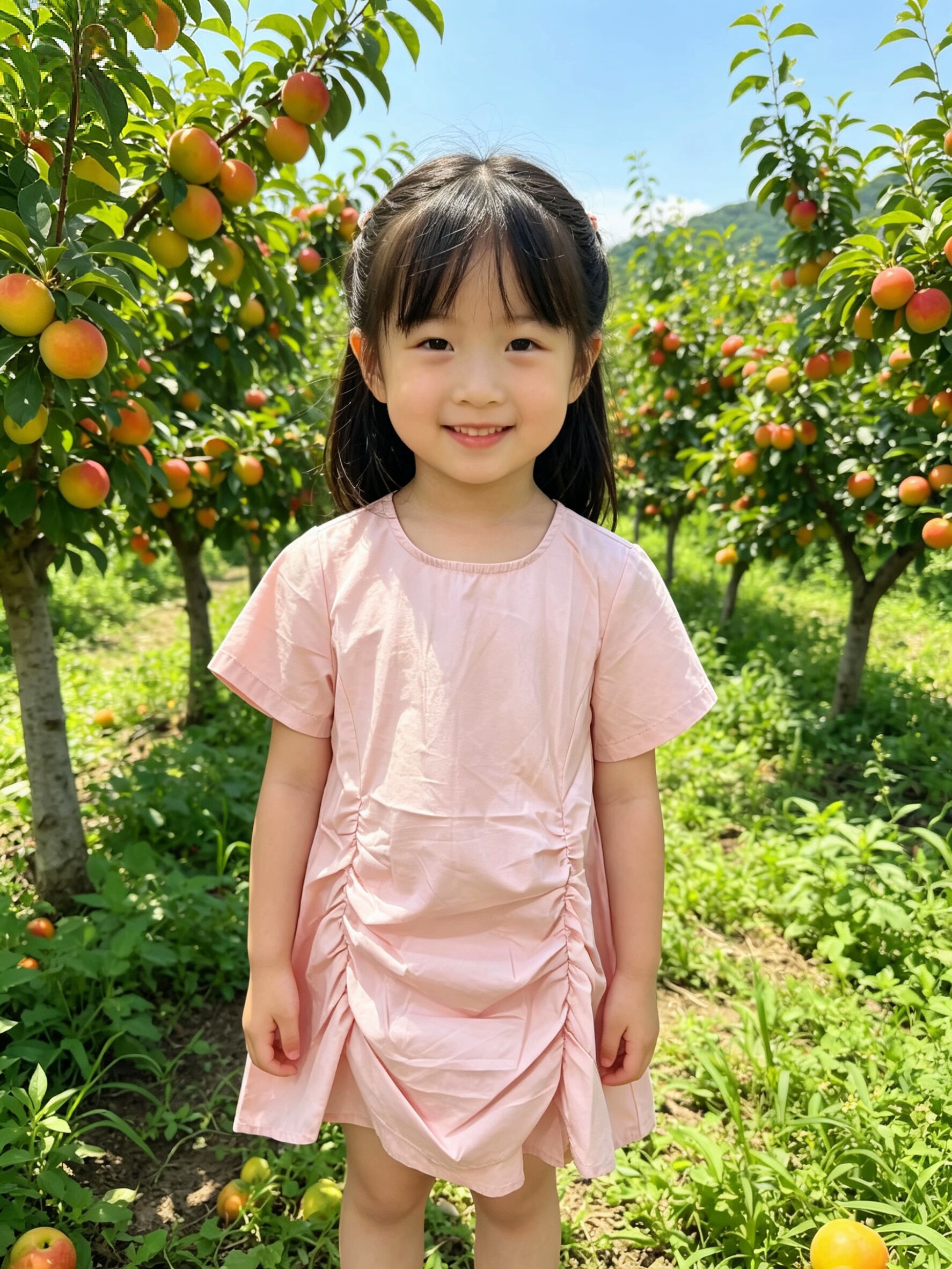 琦女小童连衣裙夏季新款清新甜美吸汗透气泡泡裙子生日礼物