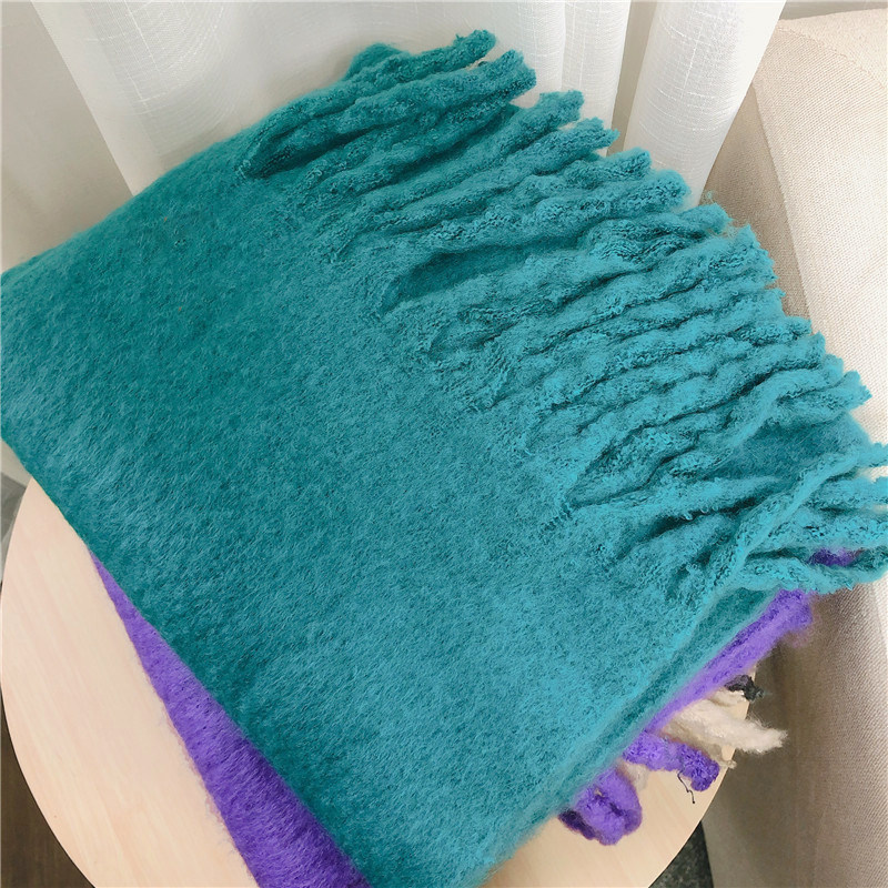 亮眼马海毛绒绒新货超保暖围巾