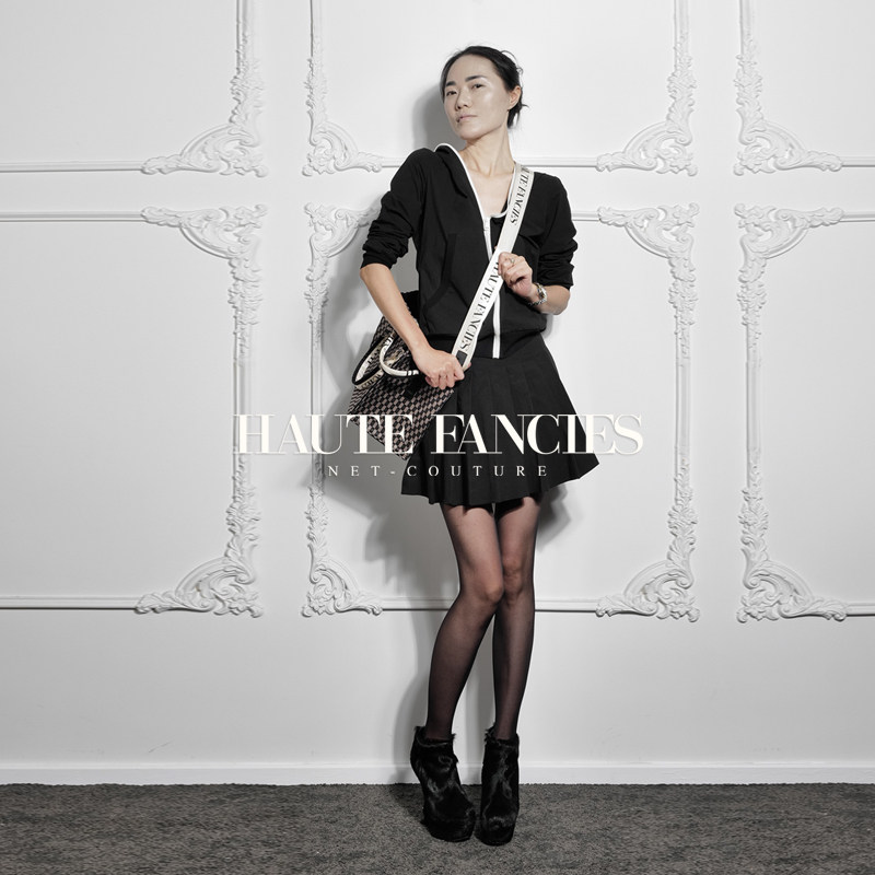 网球裙 HAUTE FANCIES后构想｜平纹棉黑色定型百褶性感小短裙a裙