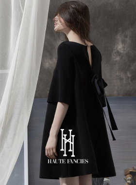 小黑裙 HAUTE FANCIES后构想｜被重新设计的和服黑色绑带连衣裙春