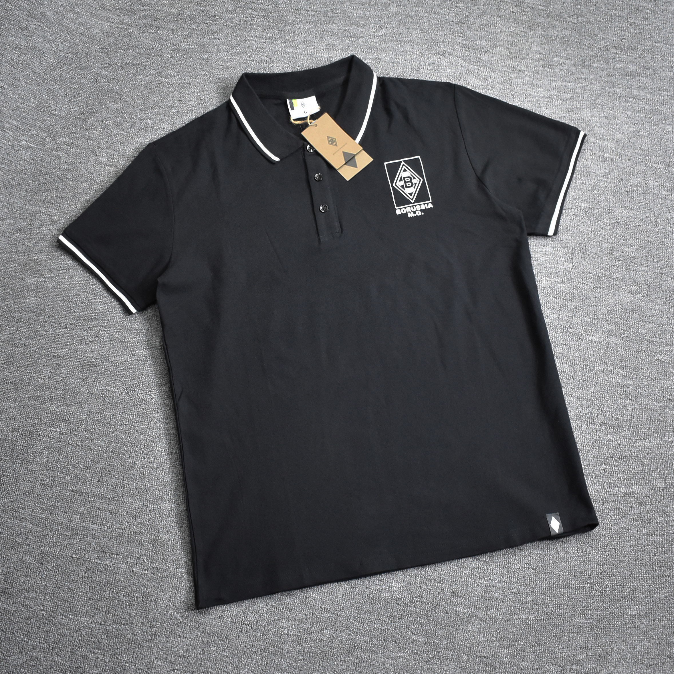 门兴格拉德巴赫足球比赛组队训练服健身运动翻领polo衫短袖
