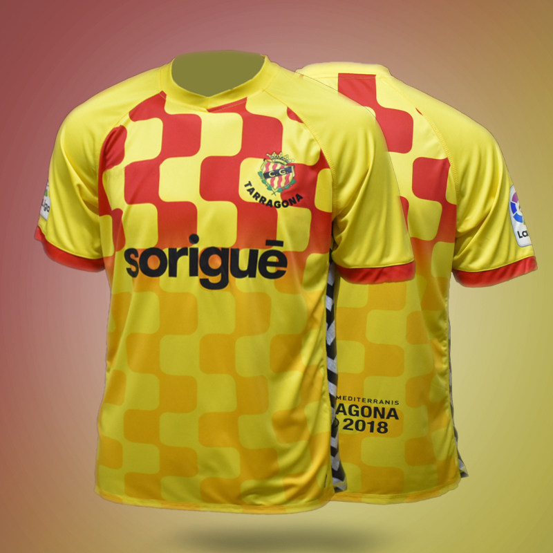 塔拉戈纳男士圆领足球训练服跑步健身组队运动短袖