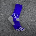 Blue and Green Striped Mid-Calf Socks