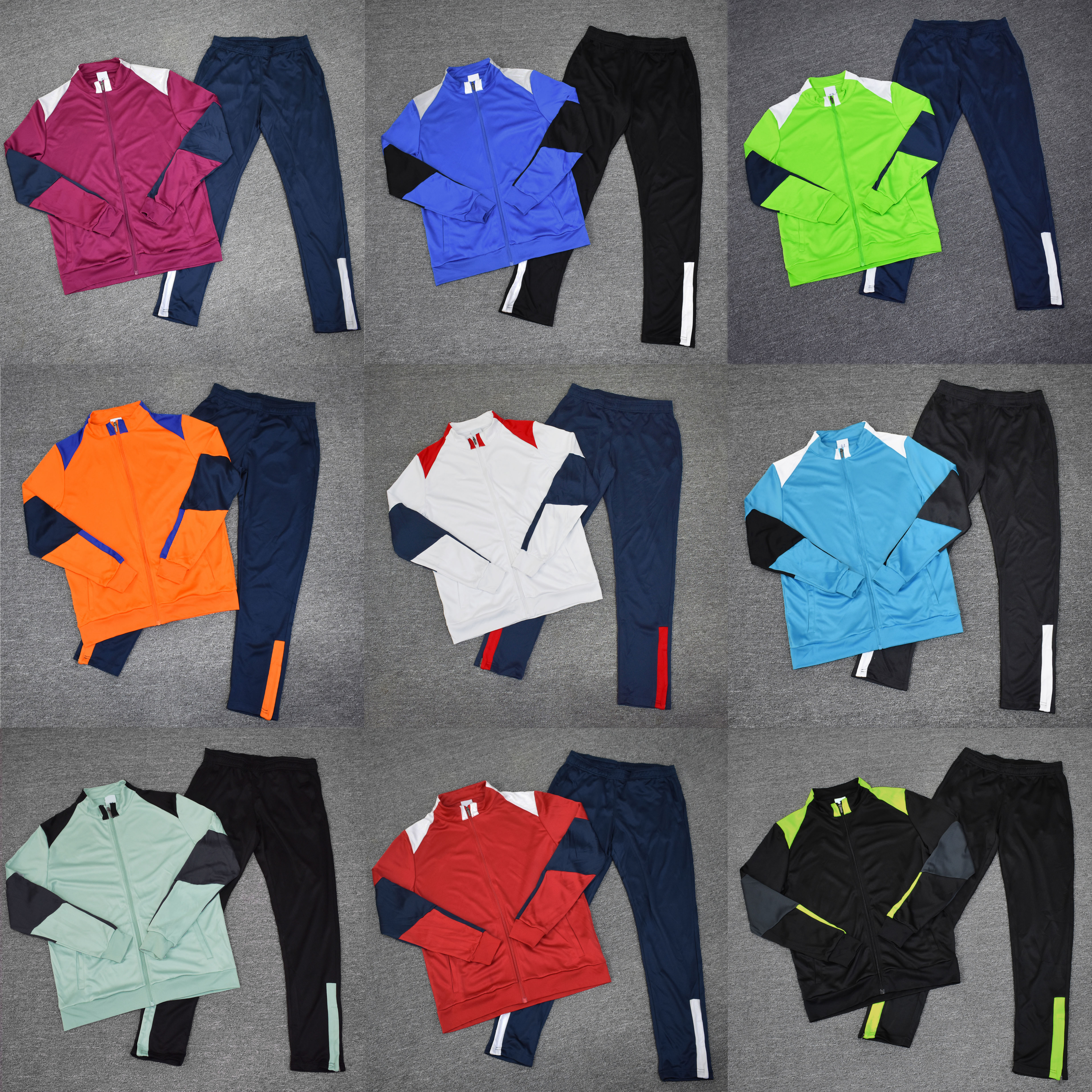 男士春秋季足球训练服套装