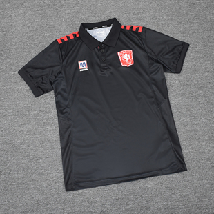 荷甲特温特翻领POLO衫足球训练服运动速干半袖上衣