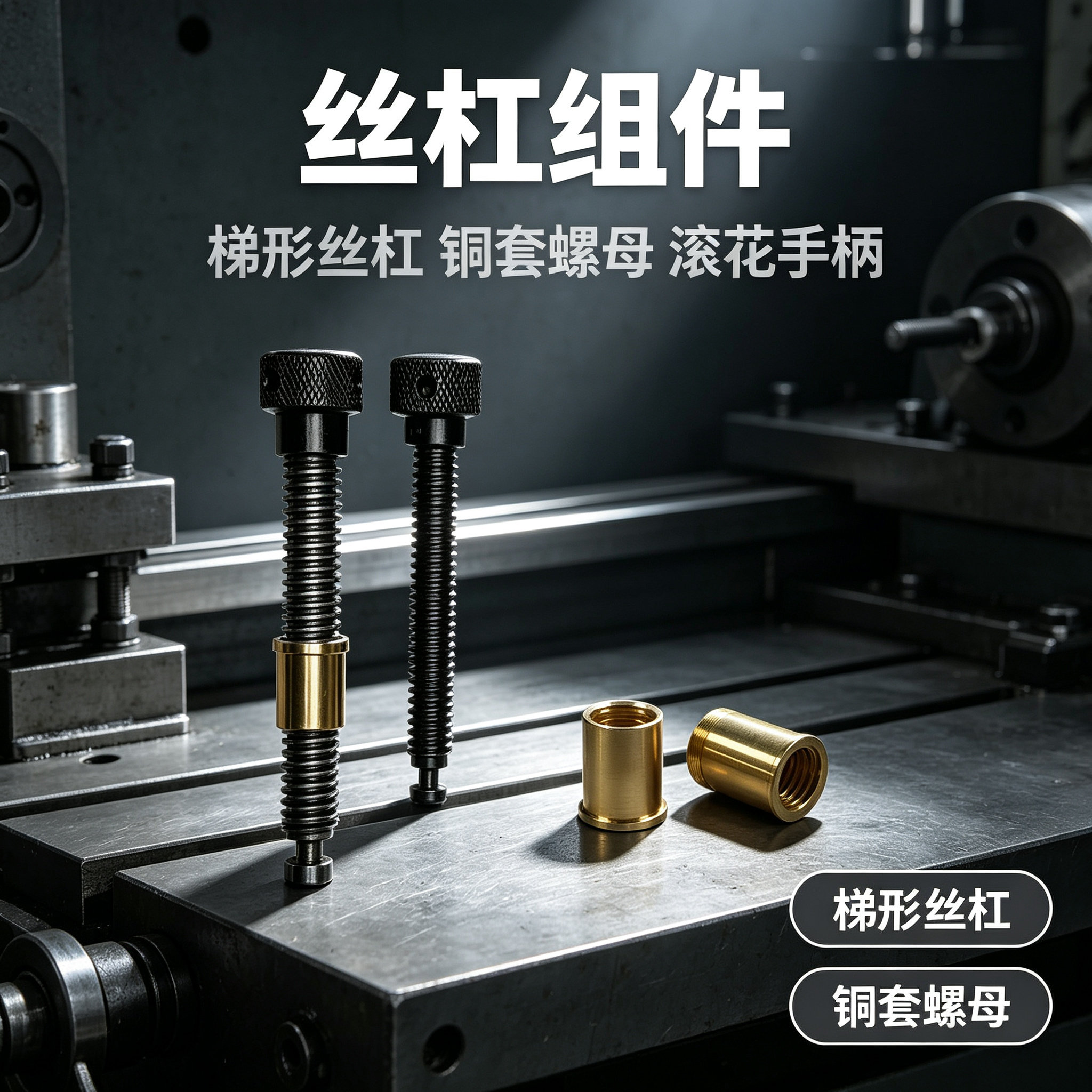 精密平口钳配件丝杆手动批士铜套磨床螺母铣床台虎钳螺杆精展专用