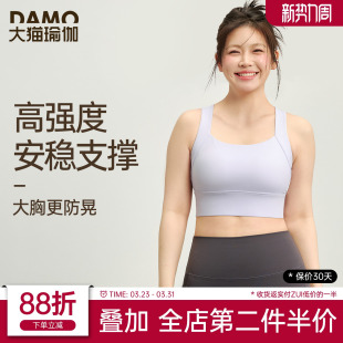 胖mm大码 运动内衣女高强度防震防下垂瑜伽背心跑步文胸健身服春夏