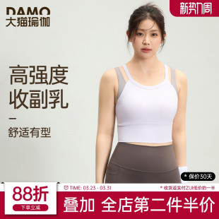 胖mm大码 运动内衣高强度防震运动背心普拉提训练瑜伽服健身服套装