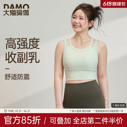 大码运动内衣女高强度防震防下垂运动文胸普拉提瑜伽服健身服背心