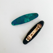 Liberty进口正版 布制作迷你椭圆夹后脑勺发夹翡翠湾弹簧夹