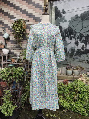 Liberty宽松连衣裙中长款XL码有腰带显身材建议162以上身高平替版