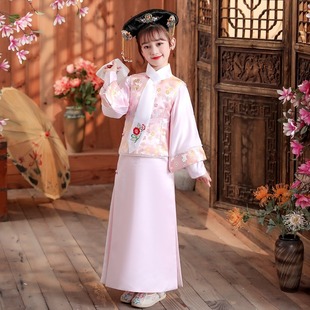 儿童古装春秋装超仙满族服装清朝宫廷格格服女童舞蹈服中国风汉服