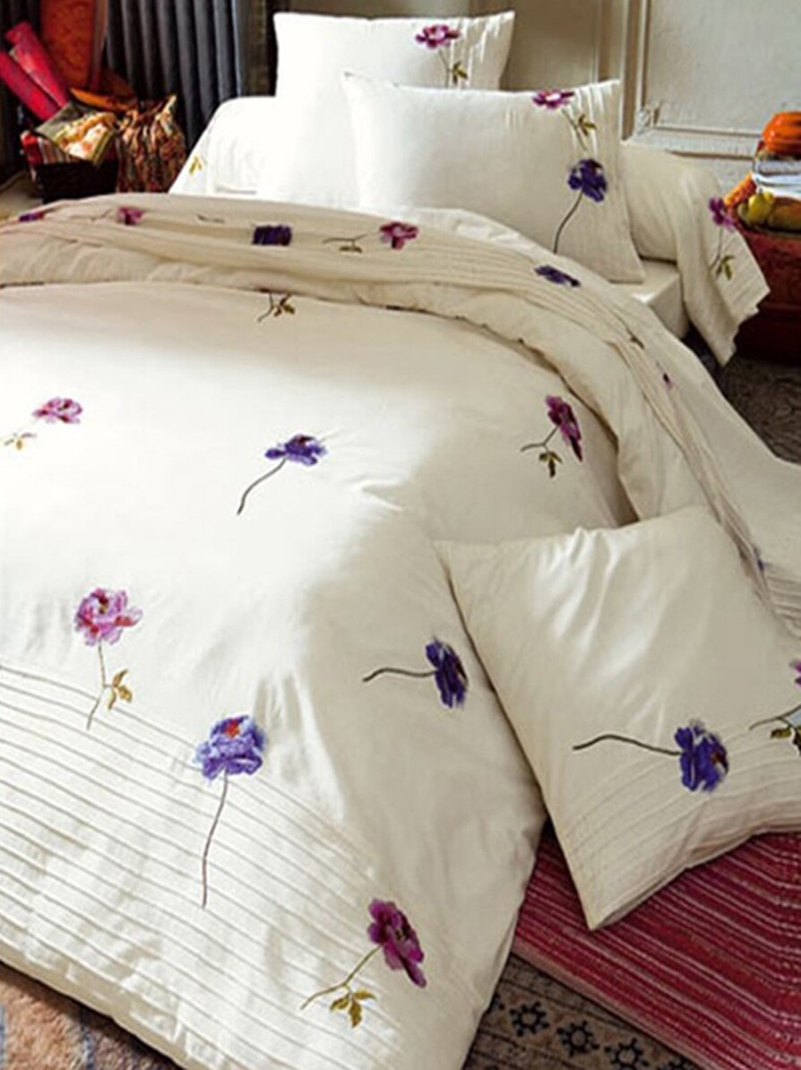 EXPORTED TO FRANCE PURE COTTON EMBROIDERY WEDDING QUILT COVER FOUR-PIECE FLOWER SET 60 SHEETS FOUR-PIECE BEDDING