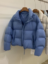 韩国东大门2025新款羽绒服女短款立领90白鸭绒立领面包服加厚外套