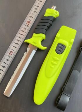 水域救援刀户外割绳器不锈钢潜水刀消防渔猎多功能水下救生工具