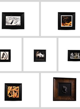 创意艺术挂画宋式美学茶室装饰小挂画复古画家居软装饰品工艺品