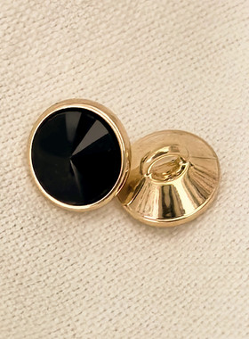 闪亮金边玻璃水晶扣子旗袍衬衣开衫圆形钻扣红粉绿蓝白灰色小扣子