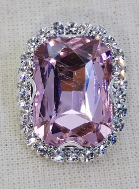 【纯装饰平底可缝不过扣眼】闪亮玻璃水钻长方钻扣毛衣外套扣包邮