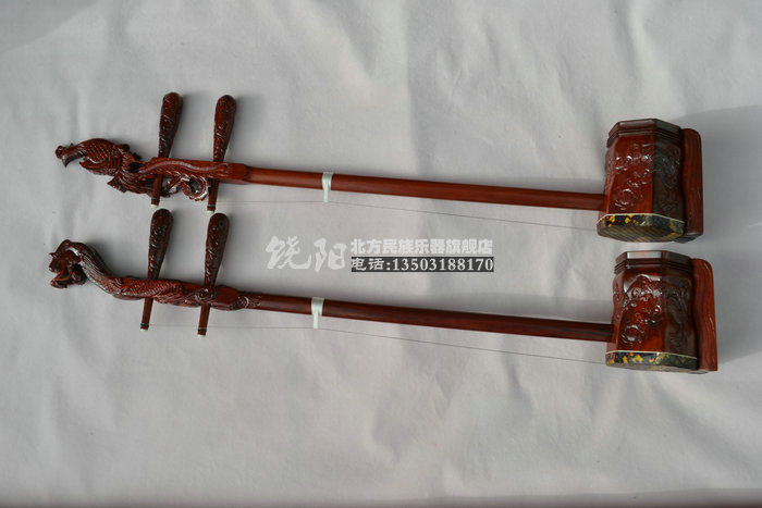 科特迪瓦小叶紫檀浮雕二胡龙凤呈祥二胡1对浮雕龙二胡浮雕凤包邮