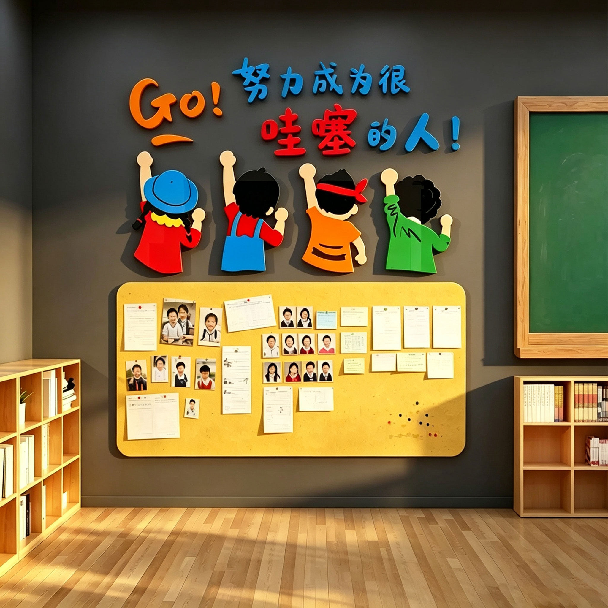 毛毡照片展示贴班级文化布置教室装饰墙面务公告栏黑板报学习园地
