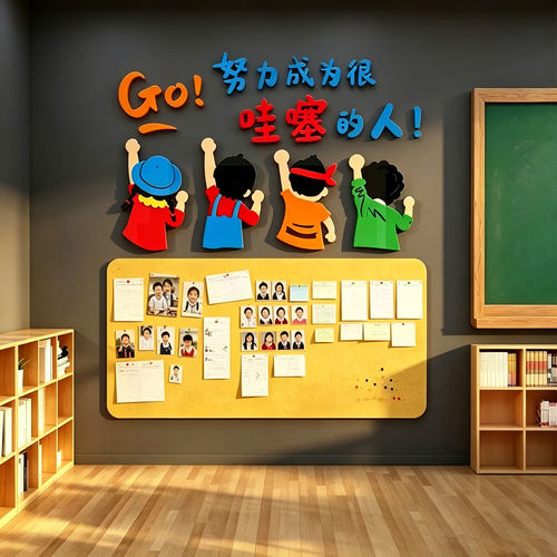 毛毡照片展示贴班级文化布置教室装饰墙面务公告栏黑板报学习园地