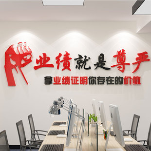 业绩就是尊严标语会议办公司室氛围装饰励志墙团队企业文化销售部