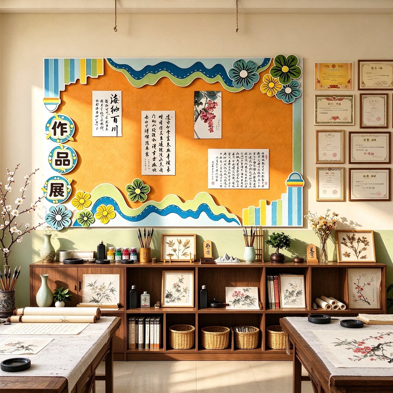 优秀作品展示墙贴学生习园地班级布置教室文化边框材料黑板报装饰