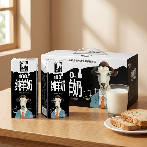 7月新鲜黑羚纯羊奶250ml盒装整箱孕妇成人早餐高钙无添加鲜山羊奶 - 封面