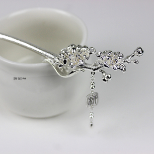 原创设计手工制作桂花发簪纯银簪子足银定制流苏盘发汉服发饰送礼