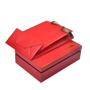 茶叶礼盒包装盒空盒茶具包装一壶六杯茶海茶漏通用带红茶具手提袋