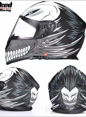 TankedRacing坦克头盔摩托车全盔男女四季款蓝牙双镜片经典款T127