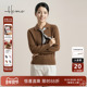 海尔曼斯25新款 绵羊毛针织衫 毛衣减龄POLO领搭配丝巾通勤D3922D91