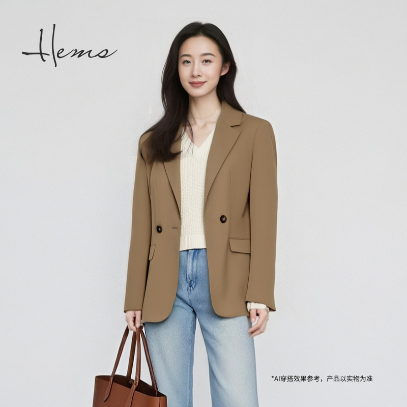 海尔曼斯长袖休闲西装外套