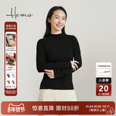 海尔曼斯25秋冬新品 设计感镂空呼吸云感气质通勤针织衫 D4909D91