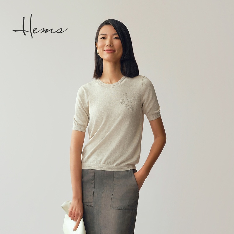 海尔曼斯棉圆领针织衫