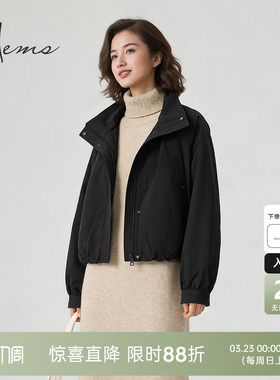 海尔曼斯25冬季新品防风保暖都市探索轻盈硬壳鹅绒派克服246Y4B81