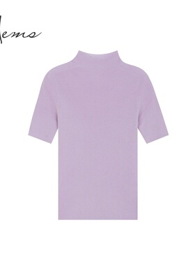 海尔曼斯25春100%绵羊毛针织衫T恤圆领正肩短袖百搭基础D5902C44