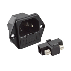 AC电源插座250V10A.二合1(插座+保险)带耳朵螺丝面板/卡式安装