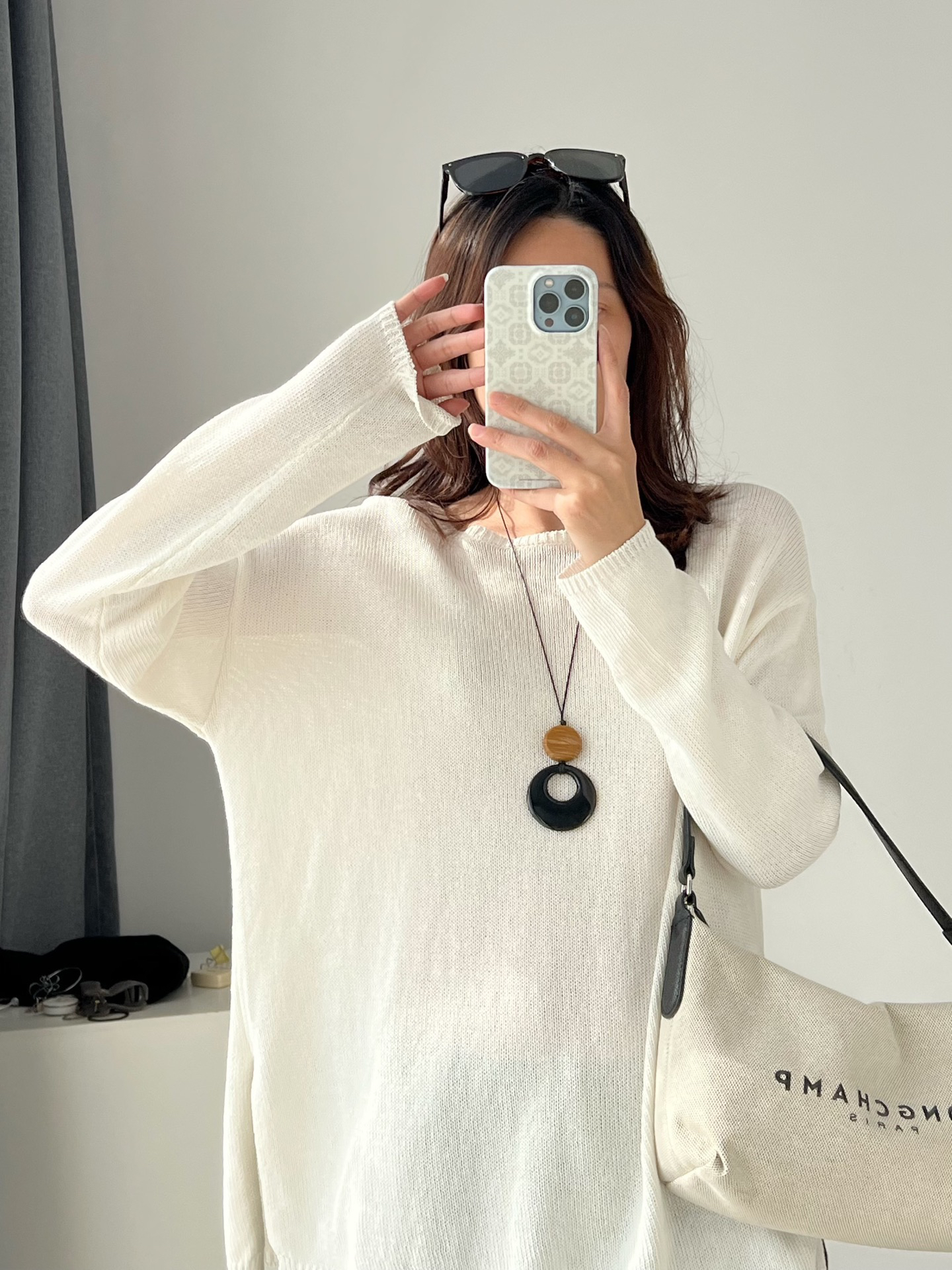 ponkey 韩系慵懒风～天然和纸纱系列，夏季纯色透气长袖防晒罩衫