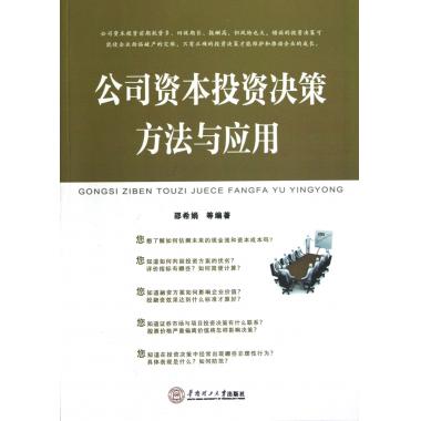 公司资本投资决策方法与应用 管理