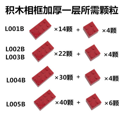 加厚一层所需2*4基础砖拼装积木