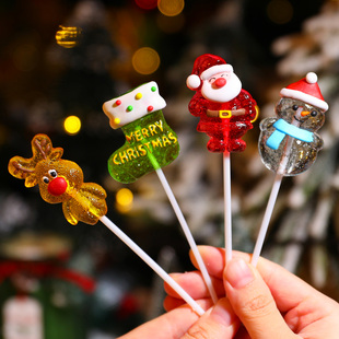 圣诞节棒棒糖礼盒装 圣诞老人创意硬糖圣诞树儿童零食圣诞糖果礼物