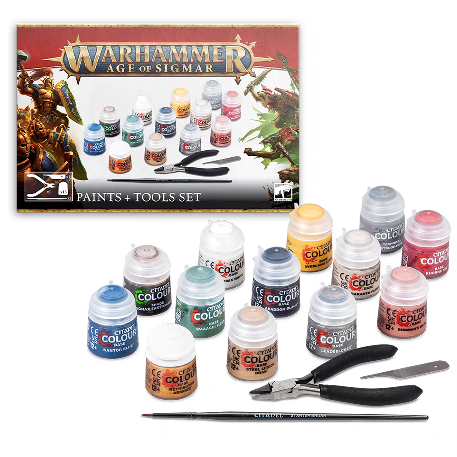 战锤 AOS 4.0颜料工具套装 Age of Sigmar Paint and Tools Set