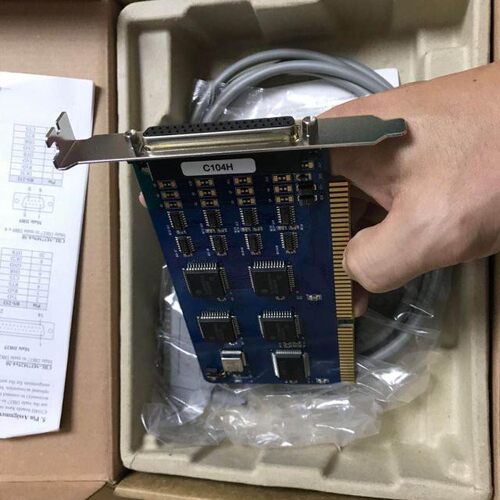 MOXA C104H ISA插槽 4口多串口卡 RS232串口卡 原装正品