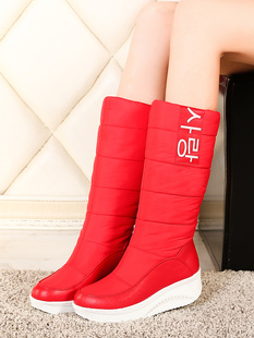 厚底雪地靴冬天靴子女白色保暖加绒加厚2020年新款防水东北中高筒