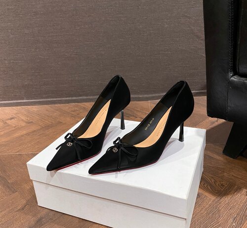 夏雪儿528-136尖头细高跟8厘米蝴蝶结时尚韩版气质单鞋女鞋有34码