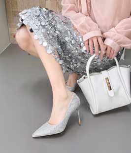 有34婚鞋 2026新2657 女鞋 性感水钻闪亮夜店单鞋 17超高跟红底时尚